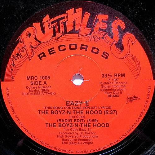 Eazy-E - Boyz-N-The-Hood (VLS) cover