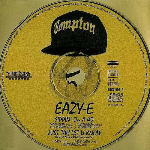 Eazy-E - Sippin On A 40 (CD, Maxi-Single) cover