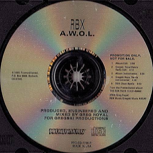 RBX - A.W.O.L. (CD, Promo) cover