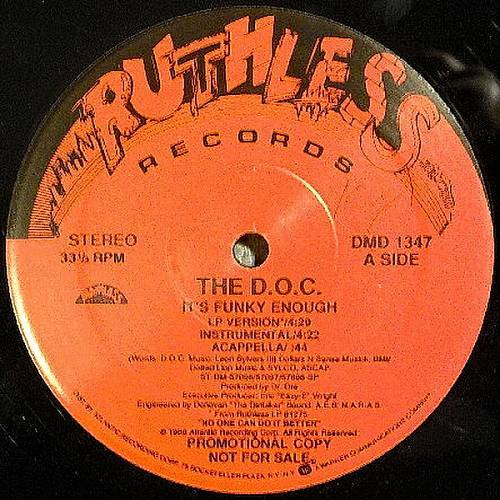 The D.O.C. - It's Funky Enough (12'', Promo) cover