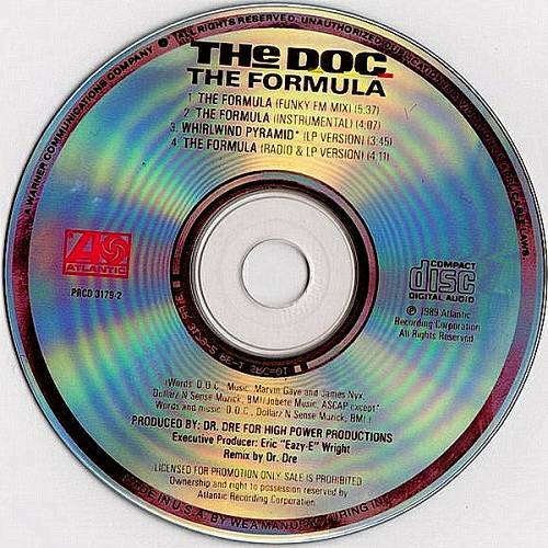 The D.O.C. - The Formula (CD Single, Promo) cover