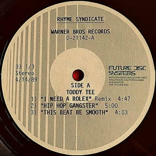 Toddy Tee - I Need A Rolex (12'' Single) cover