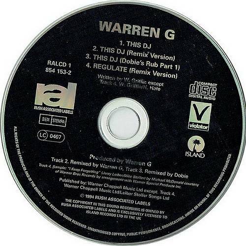 Warren G - This DJ (CDS) cover
